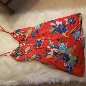 Hollister red floral dress